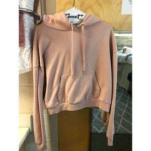 Pink cropped hoodie